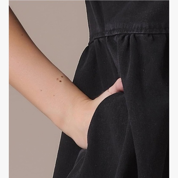 Plus Size Denim Babydoll Short Sleeve Dress - Picture 4 of 5